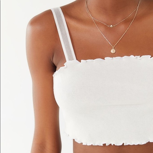 URBAN OUTFITTERS Mesh Strap Cropped Tank Top - Picture 3 of 5